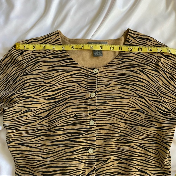 Vintage SML Design Tiger Print Cardigan - Picture 7 of 9